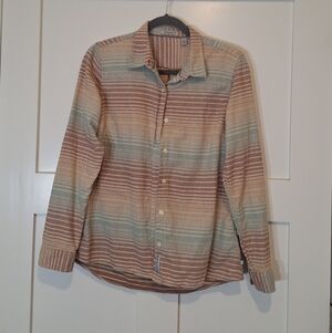 Toad & Co Lightfoot Button Down Shirt 100% Organic Sof Cotton Long Sleeve Small